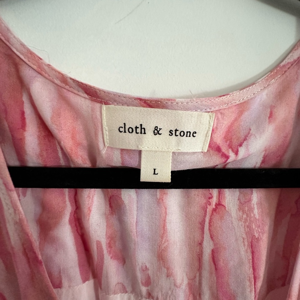 Pink Patterned Button-Down Dress - image 2